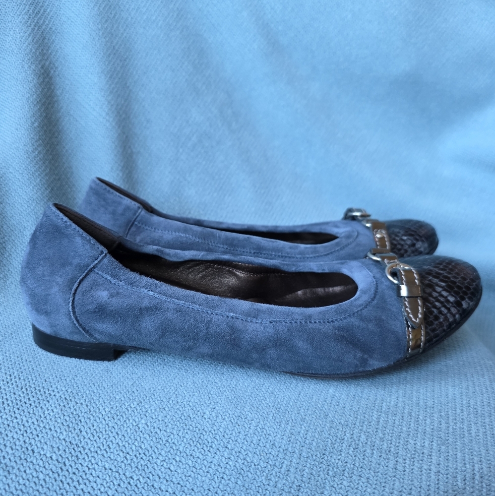 AGL Blue Suede Flats, SZ 40